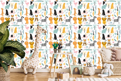 Wallpaper For A Boy, Animals, Crocodiles, Lions, Palm Trees