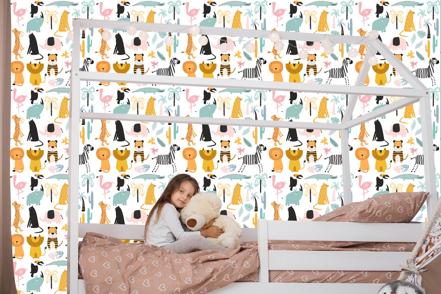 Wallpaper For A Boy, Animals, Crocodiles, Lions, Palm Trees