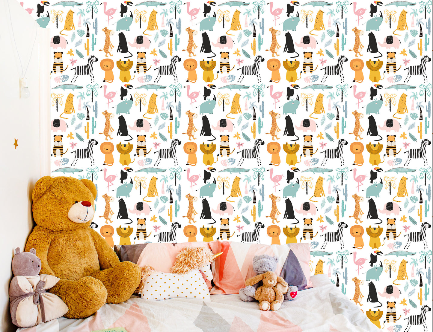 Wallpaper For A Boy, Animals, Crocodiles, Lions, Palm Trees