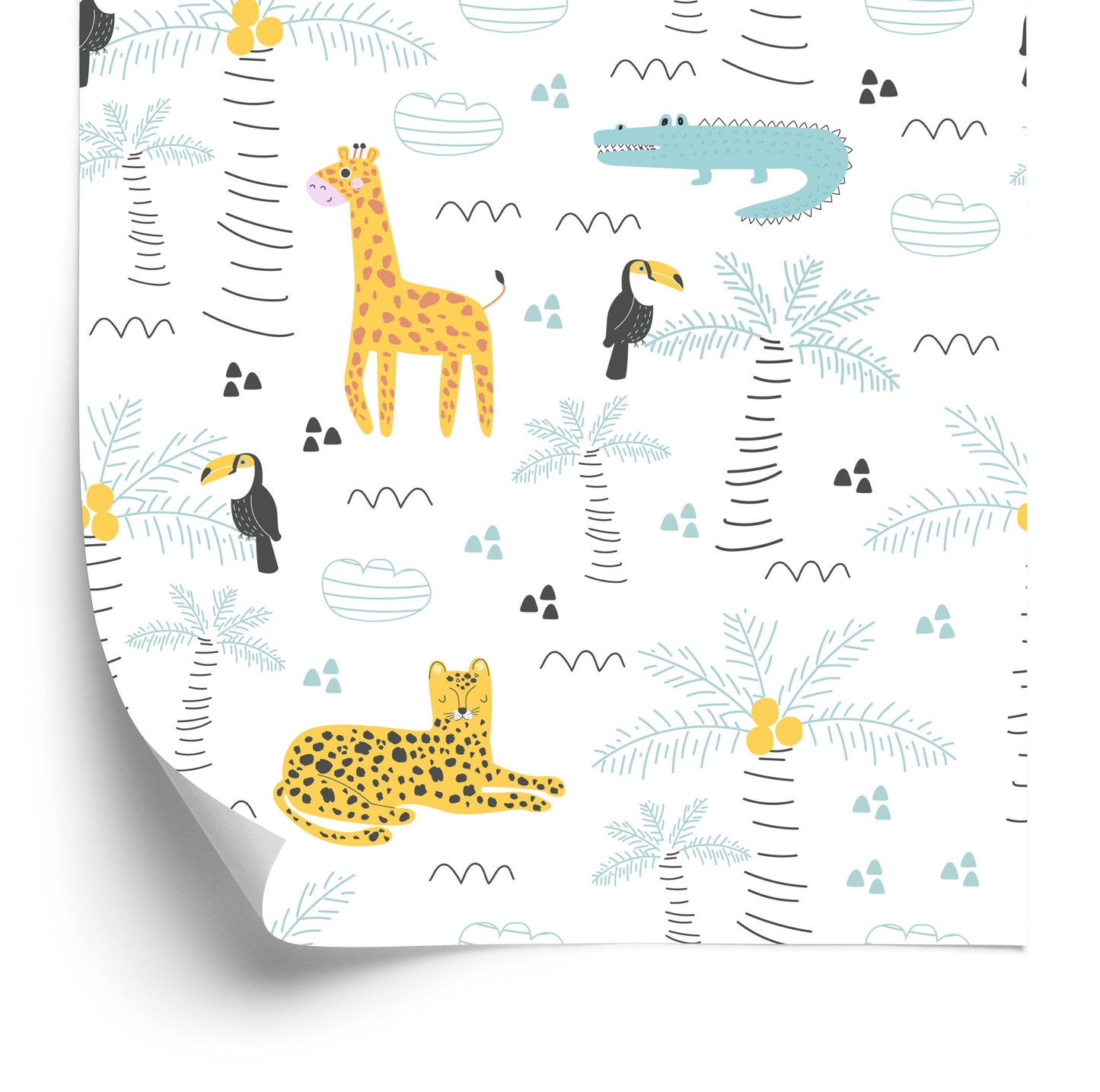 Wallpaper Tree Nature Safari Animals For Boy