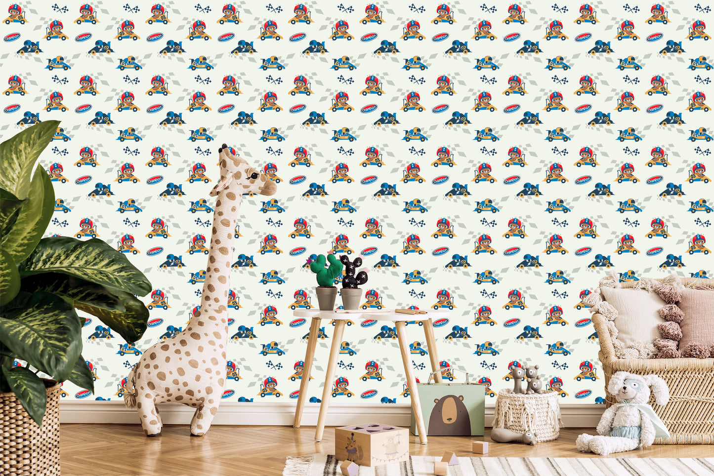 Wallpaper Racing Cars And Teddy Bears