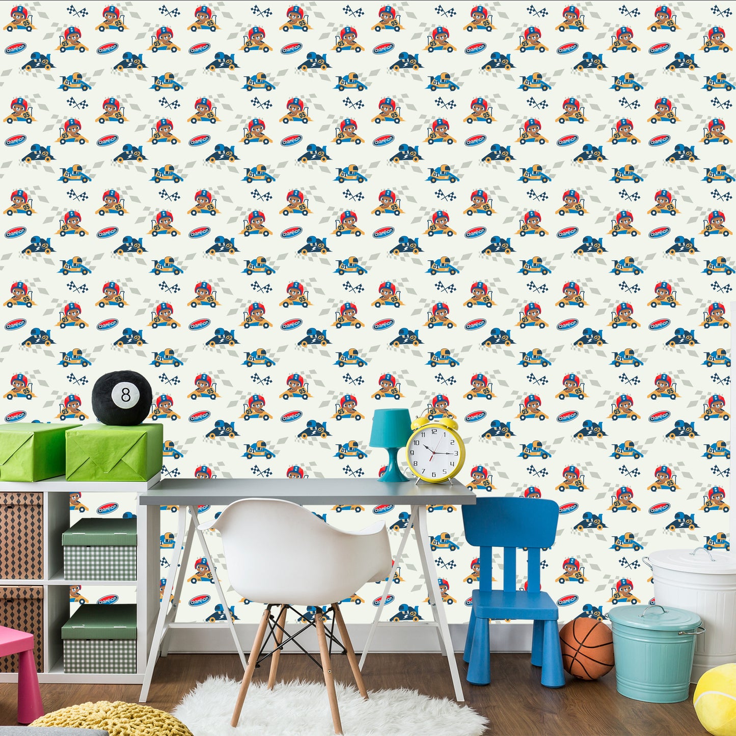 Wallpaper Racing Cars And Teddy Bears