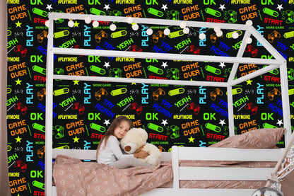 Wallpaper Youthful Colorful Pixel Designs Inscriptions