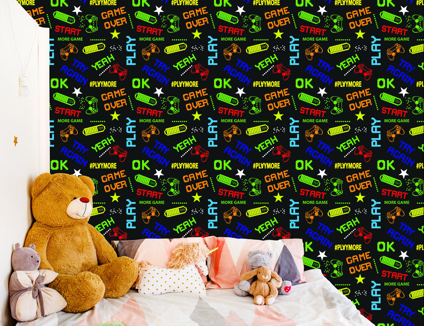 Wallpaper Youthful Colorful Pixel Designs Inscriptions
