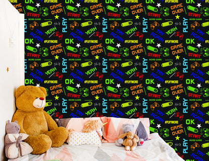 Wallpaper Youthful Colorful Pixel Designs Inscriptions