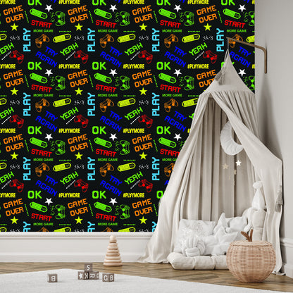 Wallpaper Youthful Colorful Pixel Designs Inscriptions