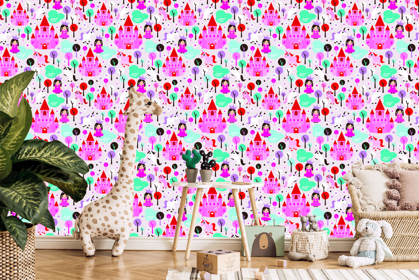 Wallpaper Fairytale For Children Princess Horses Castle