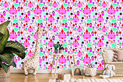 Wallpaper Fairytale For Children Princess Horses Castle