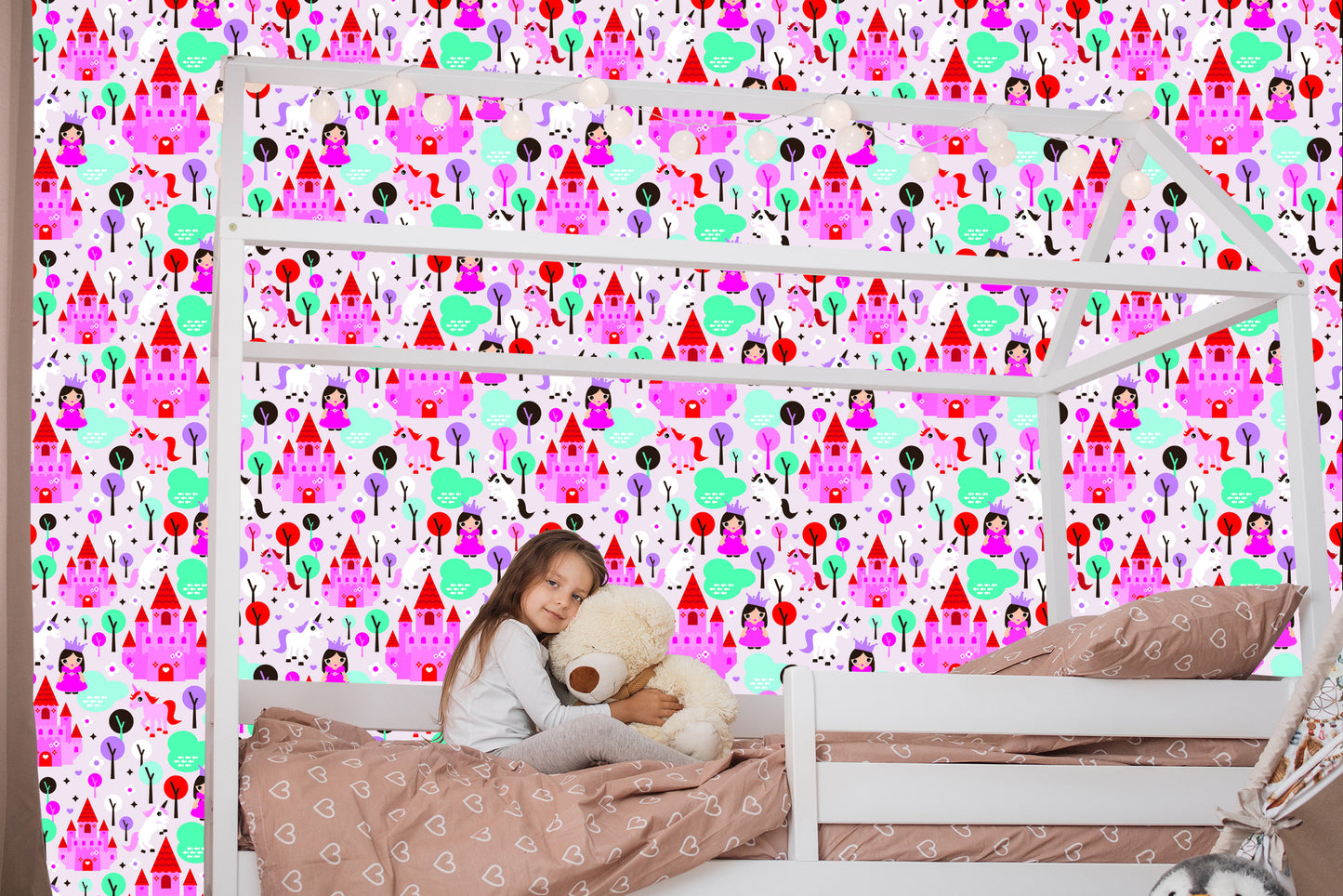 Wallpaper Fairytale For Children Princess Horses Castle