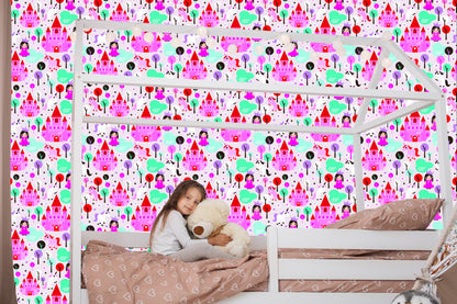 Wallpaper Fairytale For Children Princess Horses Castle