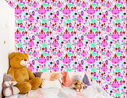 Wallpaper Fairytale For Children Princess Horses Castle