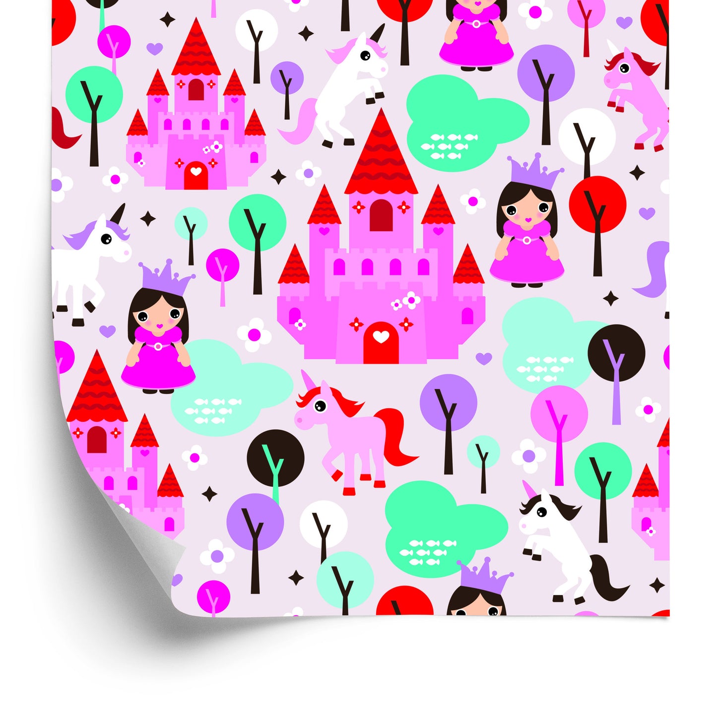 Wallpaper Fairytale For Children Princess Horses Castle