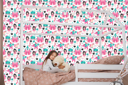 Wallpaper For Children, Fairies, Unicorns, Flowers, Birds