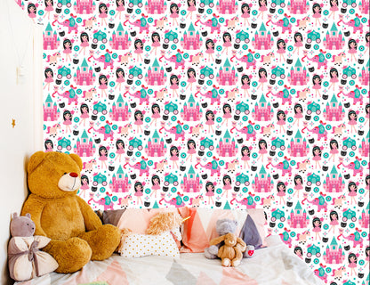 Wallpaper For Children, Fairies, Unicorns, Flowers, Birds