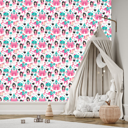Wallpaper For Children, Fairies, Unicorns, Flowers, Birds