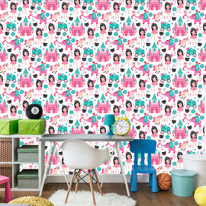 Wallpaper For Children, Fairies, Unicorns, Flowers, Birds