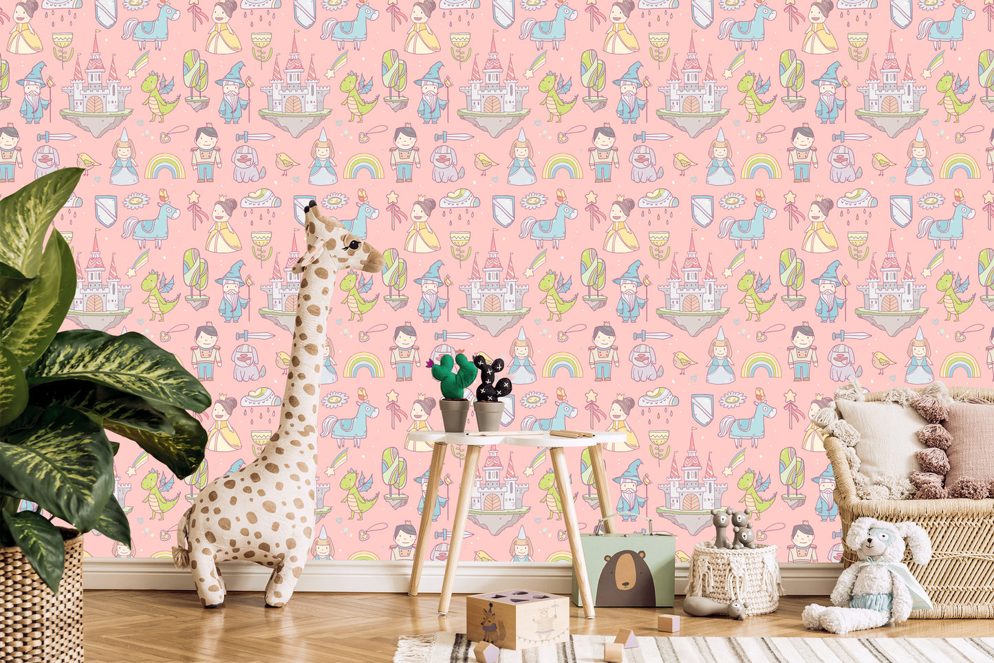 Wallpaper Fairy Tales Rainbow Princess For Children's Room