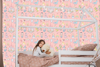 Wallpaper Fairy Tales Rainbow Princess For Children's Room