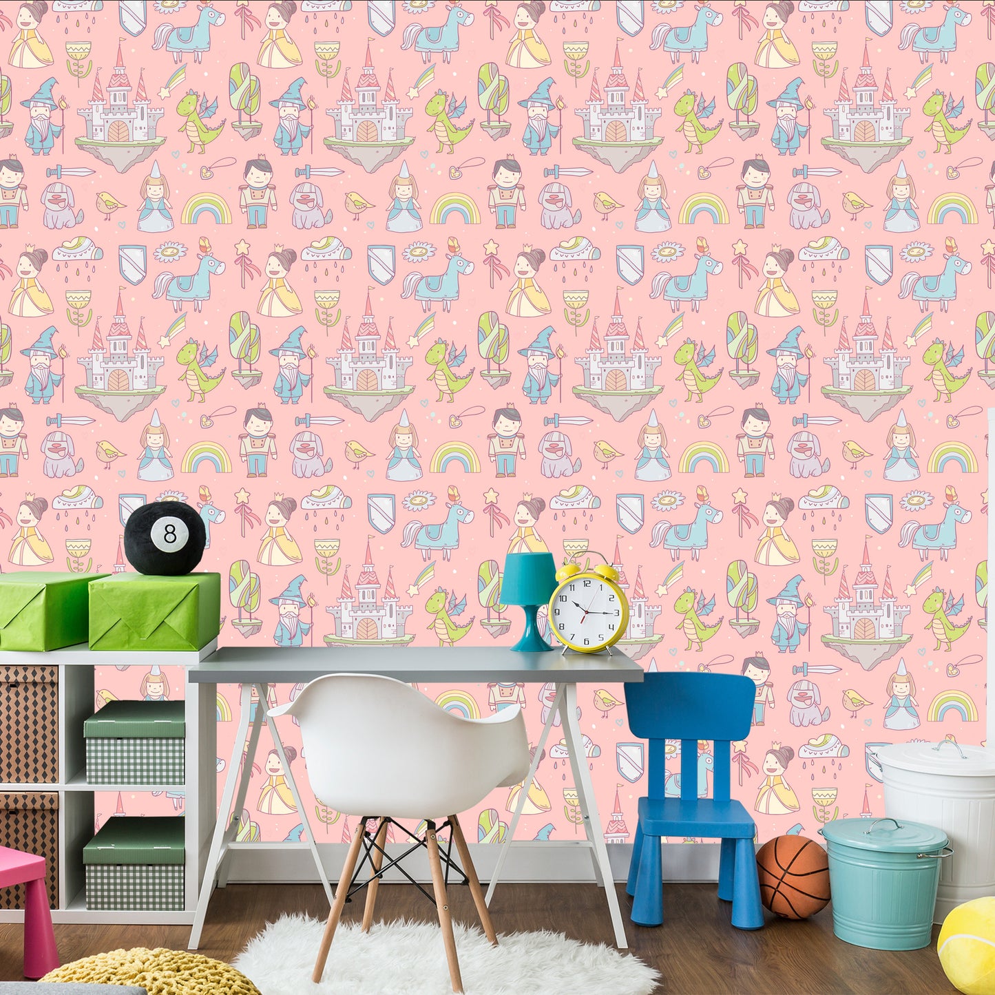 Wallpaper Fairy Tales Rainbow Princess For Children's Room