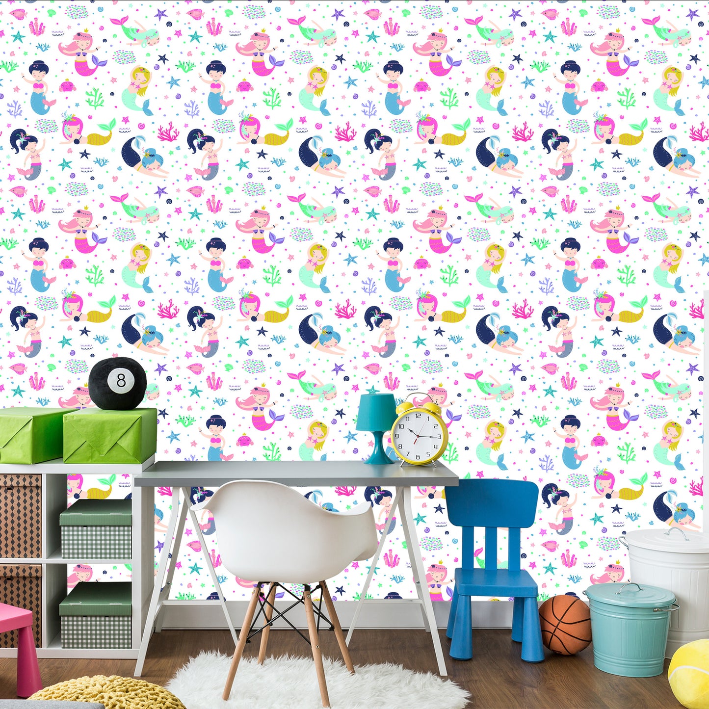 Wallpaper Fairy-Tale Mermaids Stars For A Child's Room