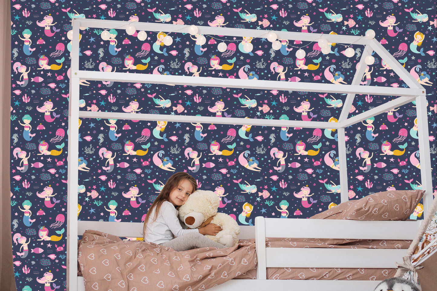 Wallpaper Mermaids From A Fairy Tale For A Child's Room