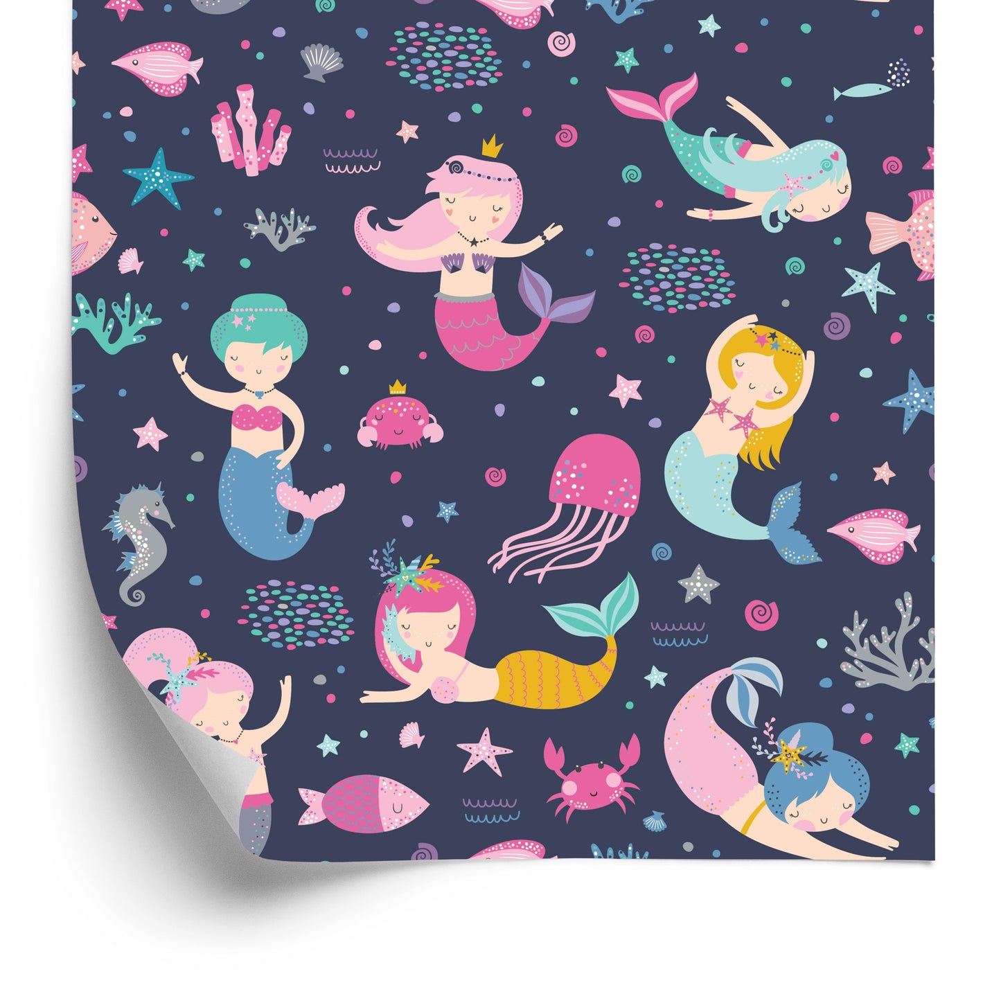 Wallpaper Mermaids From A Fairy Tale For A Child's Room