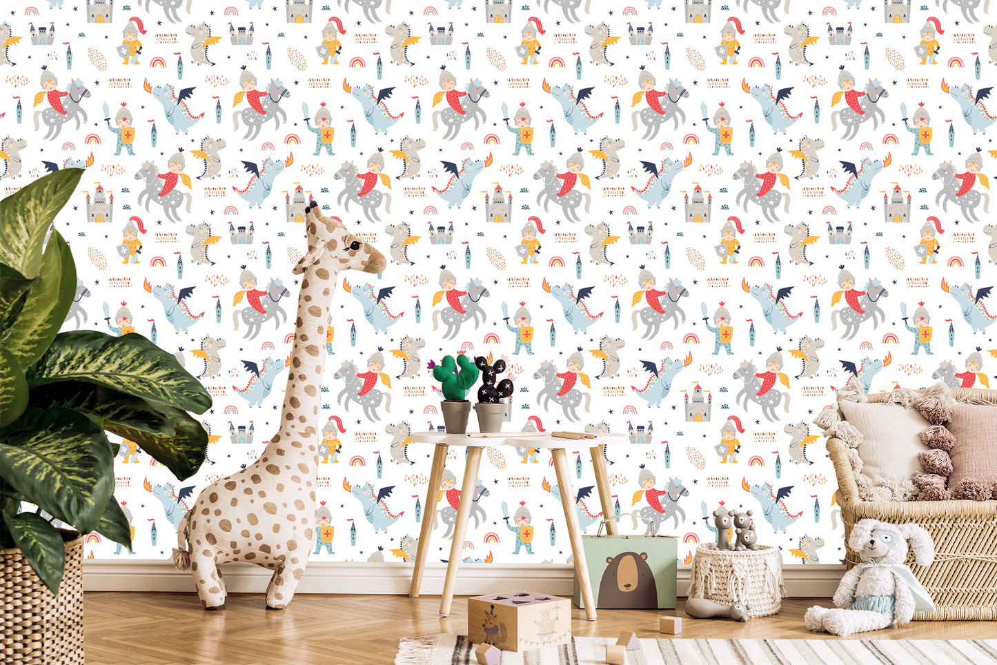 Wallpaper Fairytale For Children Castle Dragons Knights
