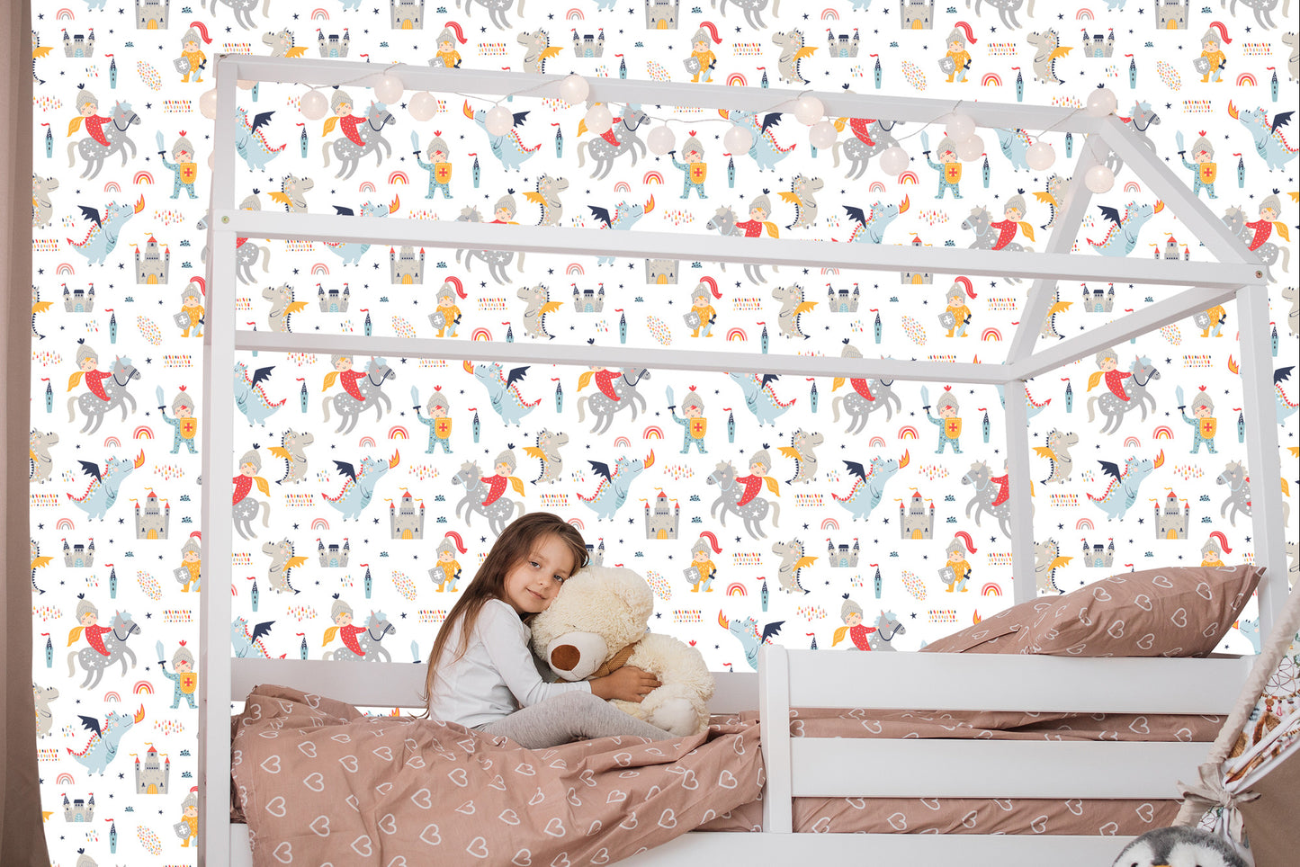 Wallpaper Fairytale For Children Castle Dragons Knights