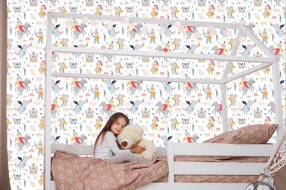 Wallpaper Fairytale For Children Castle Dragons Knights