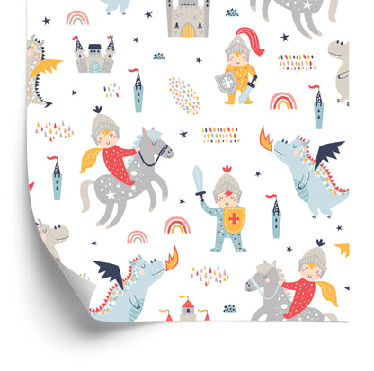 Wallpaper Fairytale For Children Castle Dragons Knights