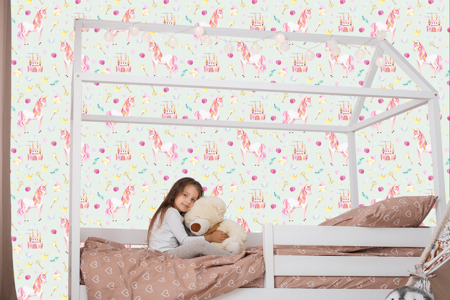 Wallpaper Unicorns From A Fairy Tale Children's Room