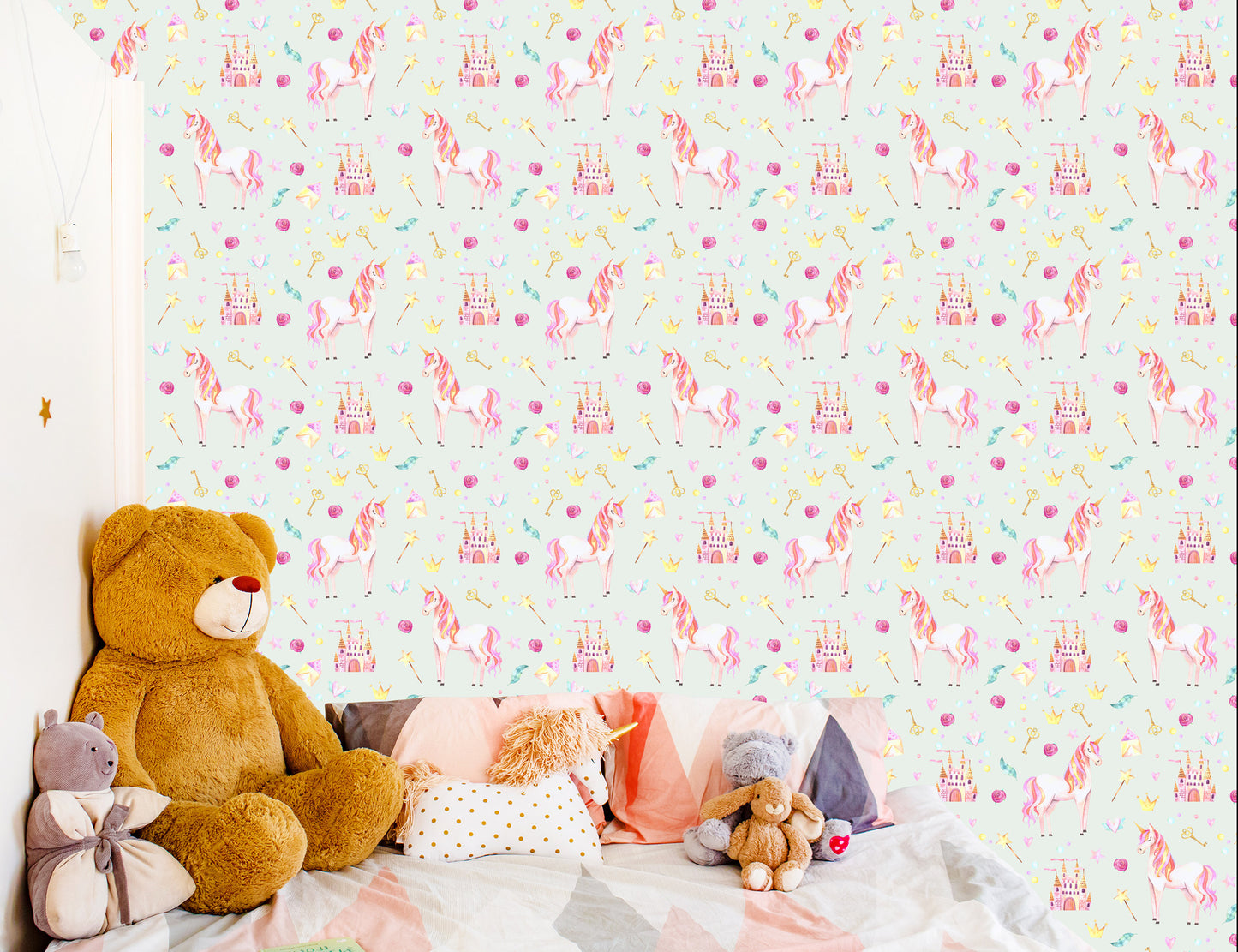 Wallpaper Unicorns From A Fairy Tale Children's Room