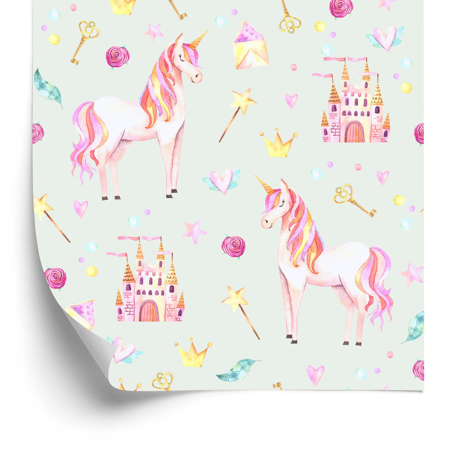 Wallpaper Unicorns From A Fairy Tale Children's Room