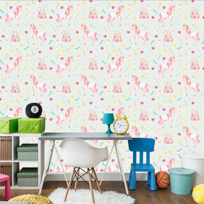 Wallpaper Unicorns From A Fairy Tale Children's Room