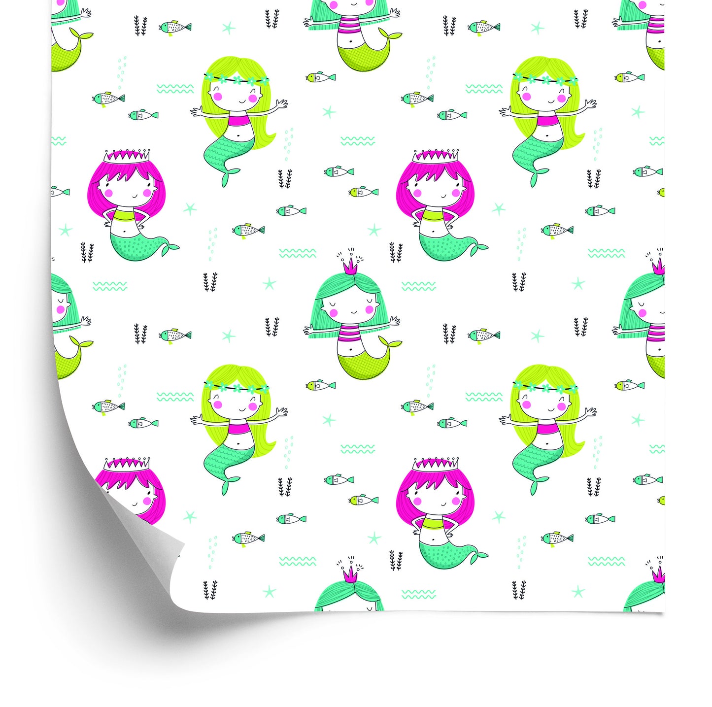 Wallpaper Colorful Mermaids