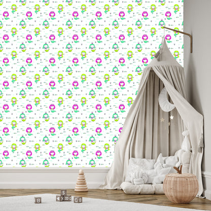 Wallpaper Colorful Mermaids