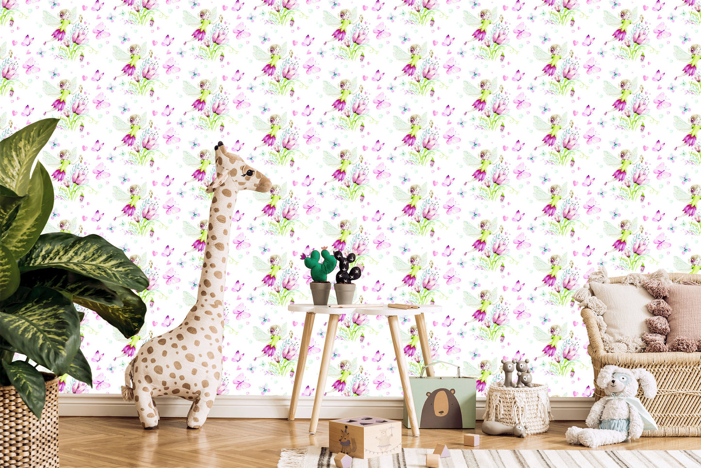 Wallpaper Fairies Among Flowers