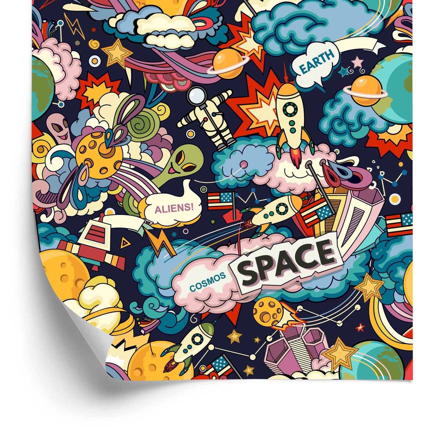 Wallpaper Colorful Cosmos