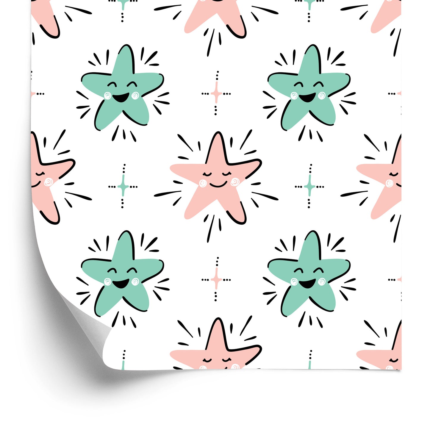 Wallpaper For Children - Happy Colorful Stars