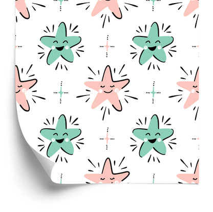 Wallpaper For Children - Happy Colorful Stars
