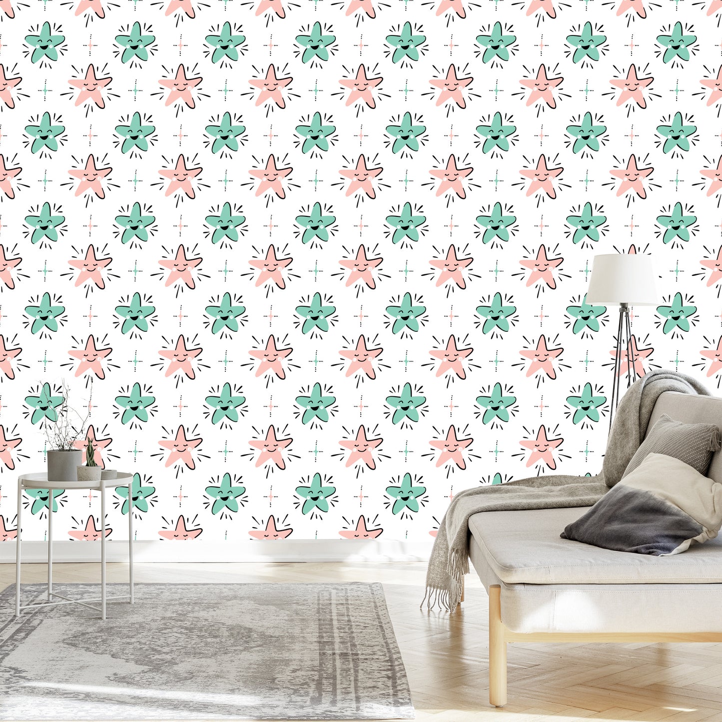 Wallpaper For Children - Happy Colorful Stars