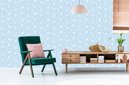 Wallpaper For Children - Stars Like Snowflakes