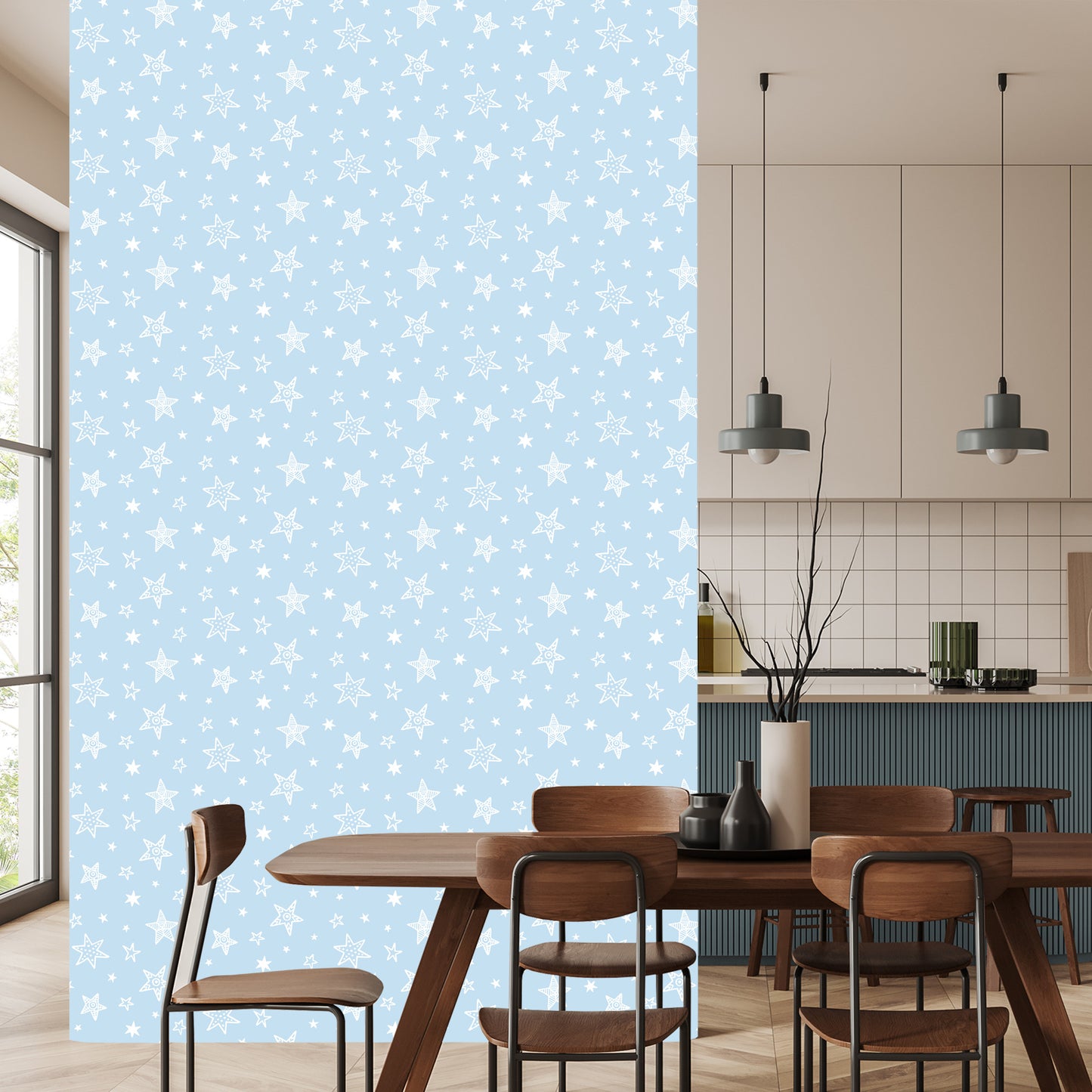 Wallpaper For Children - Stars Like Snowflakes