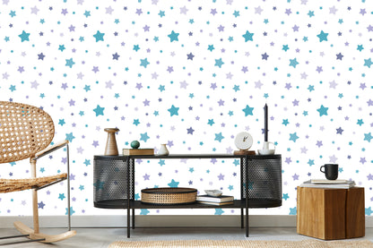 Wallpaper For Children - Multicolored Stars