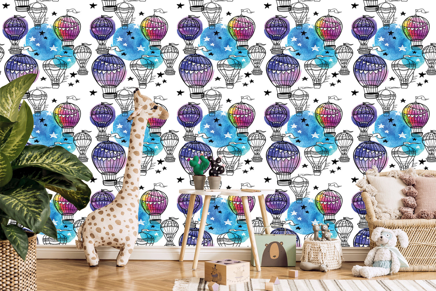 Wallpaper Balloons Against The Stars