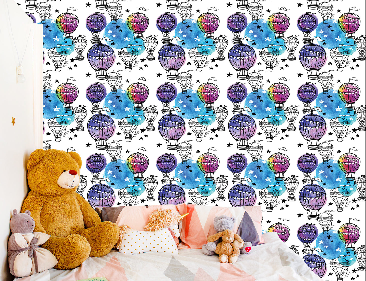 Wallpaper Balloons Against The Stars