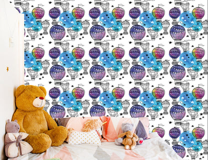Wallpaper Balloons Against The Stars