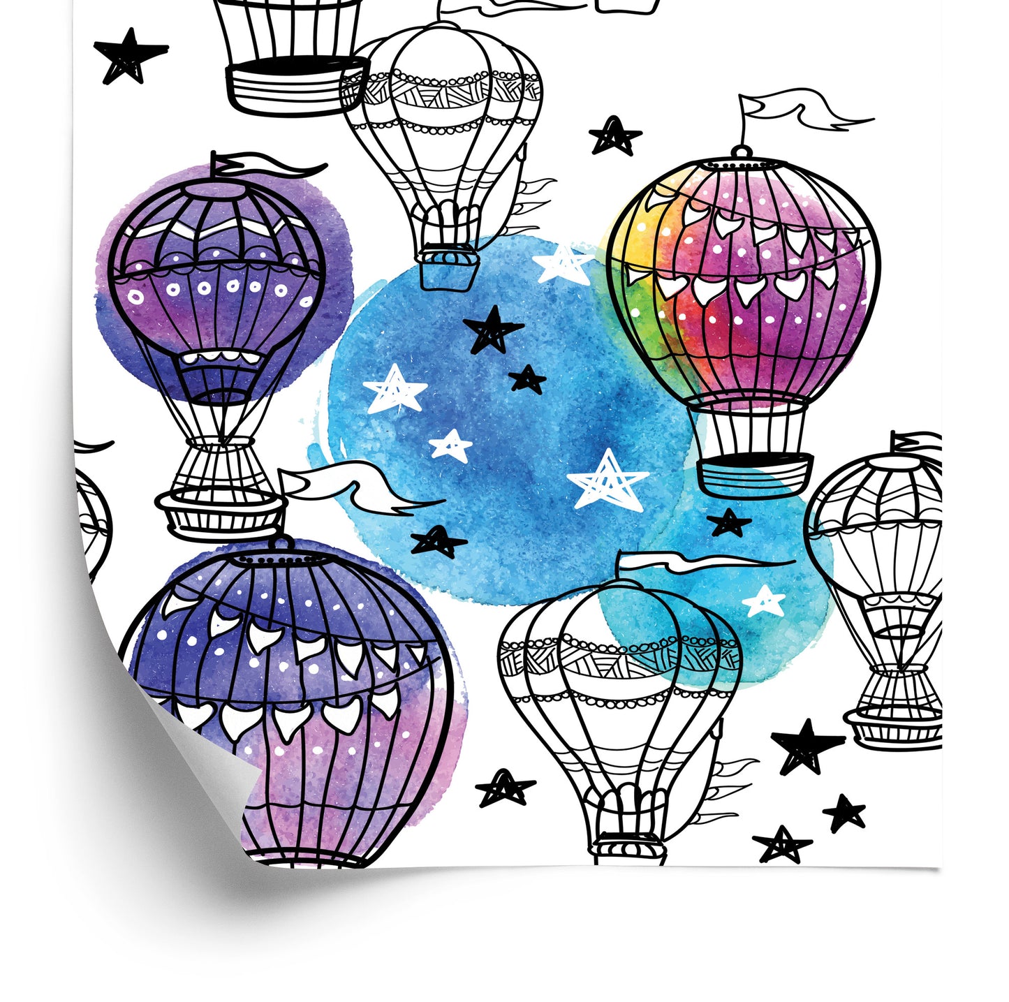 Wallpaper Balloons Against The Stars