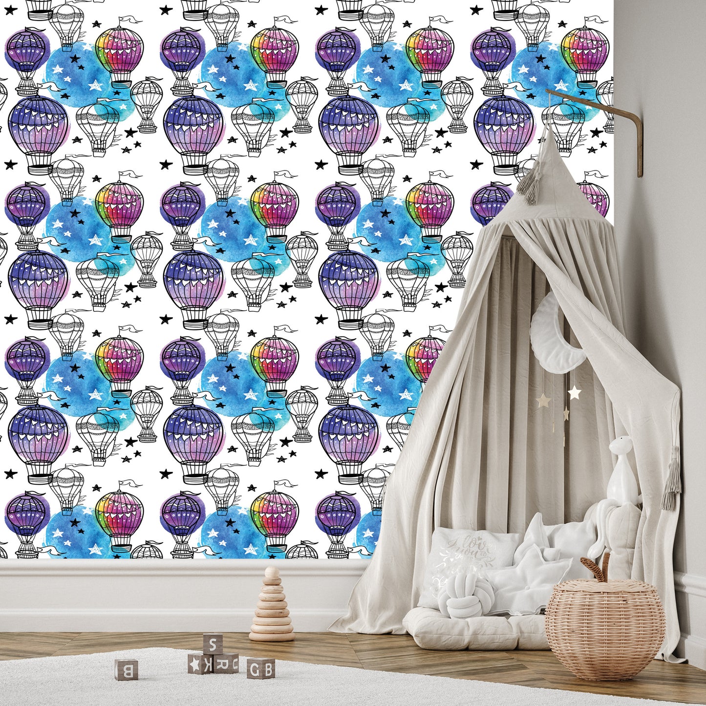 Wallpaper Balloons Against The Stars