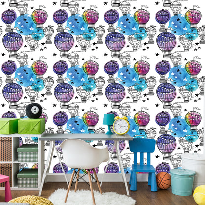 Wallpaper Balloons Against The Stars